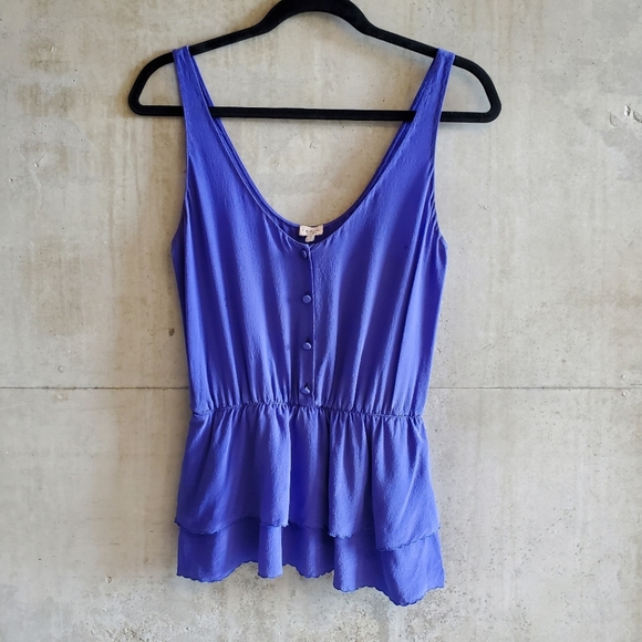 BABATON Blue Silk Sleeveless camisole / XX - Picture 1 of 4